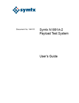 User's Guide for Symtx N1891A-2 Payload Test System
