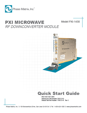 Quick Stimages Guide for PXI Series Modules