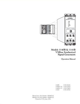 User Guide for Phase Matrix 114xB VXIbus Synthesizer